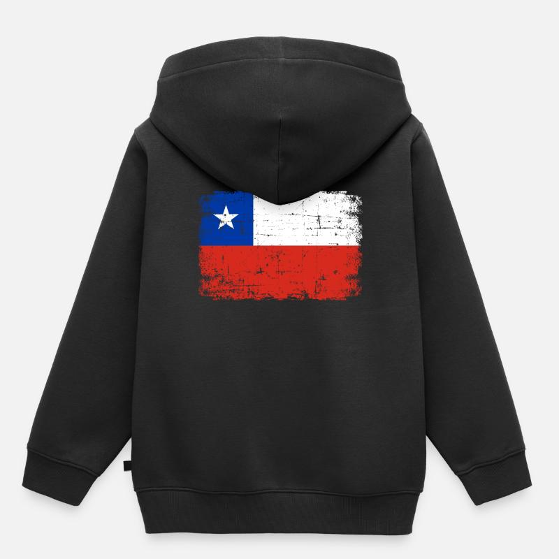 Chile - Kinder Premium Organic Hoodie - Schwarz
