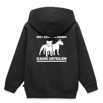 (130) Staff Bull & Bull Terrier - Kids Premium Organic Hoodie - black - Back - AI Model Kid Male (0cm)