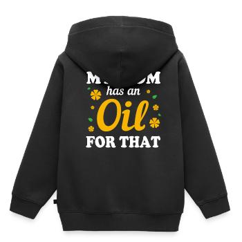 Huile essentielle - Sweat Premium à capuche enfant bio - noir - Dos - AI Model Kid Male (0cm)