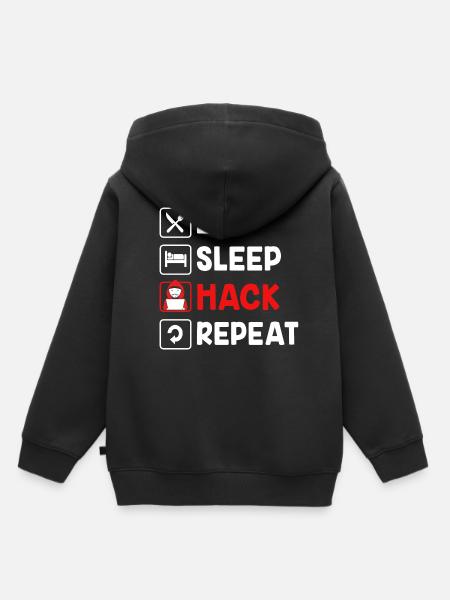 Cybersecurity Cyber Programmierer Hacker - Kinder Premium Organic Hoodie - Schwarz