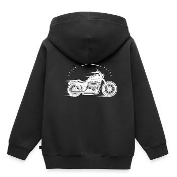 Motorrad - motorbike / Biker - Good old Times - Kinder Premium Organic Hoodie - Schwarz - Hinten - AI Model Kid Male (0cm)