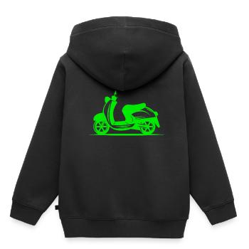Mobylette - Scooter - Sweat Premium à capuche enfant bio - noir - Dos - AI Model Kid Male (0cm)