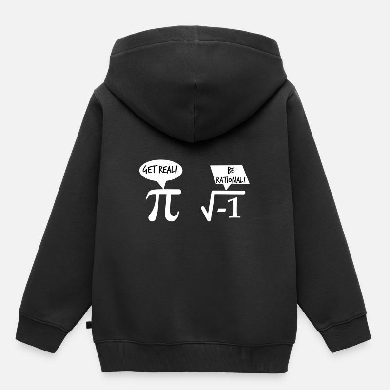 Get Real Be Rational Math Cadeau De Math - Sweat Premium à capuche enfant bio - noir