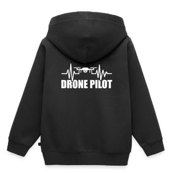 Drohne - Kinder Premium Organic Hoodie - Schwarz - Hinten - AI Model Kid Male (0cm)