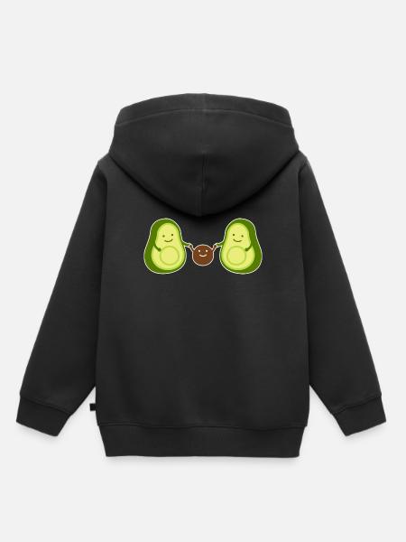 Avocado - Kinder Premium Organic Hoodie - Schwarz