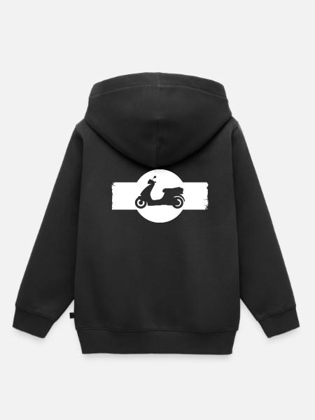 Mofa - Motorroller - Moped - Kinder Premium Organic Hoodie - Schwarz