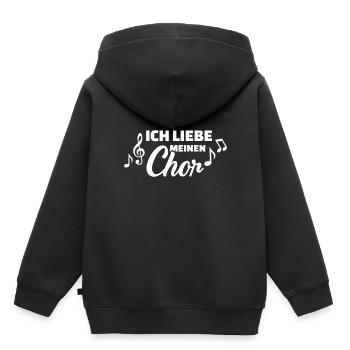 Chor - Kinder Premium Organic Hoodie - Schwarz - Hinten - AI Model Kid Male (0cm)