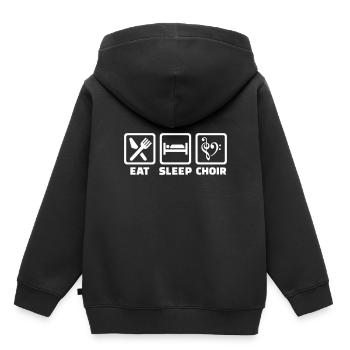 chorale - Sweat Premium à capuche enfant bio - noir - Dos - AI Model Kid Male (0cm)