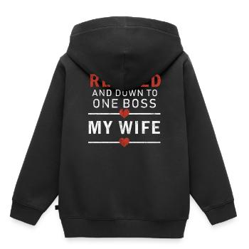 pensioner - Kinder Premium Organic Hoodie - Schwarz - Hinten - AI Model Kid Male (0cm)
