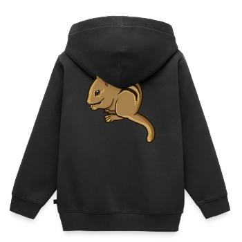 Chipmunk tamia rongeur cadeau rongeur - Sweat Premium à capuche enfant bio - noir - Dos - AI Model Kid Male (0cm)