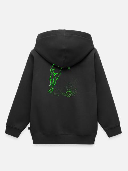 Fussball - Kinder Premium Organic Hoodie - Schwarz