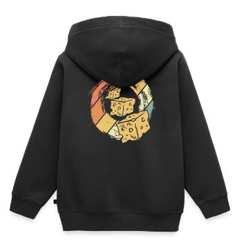Fromage - Sweat Premium à capuche enfant bio - noir - Dos - AI Model Kid Male (0cm)