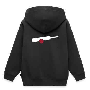 Cricket - Kinder Premium Organic Hoodie - Schwarz - Hinten - AI Model Kid Male (0cm)