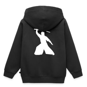 Haidong Gumdo - Sweat Premium à capuche enfant bio - noir - Dos - AI Model Kid Male (0cm)