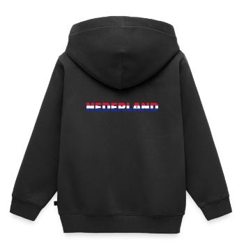Niederlande - Kinder Premium Organic Hoodie - Schwarz - Hinten - AI Model Kid Male (0cm)