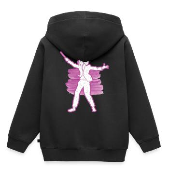 Cadeau d'orchestre de musique classique fille chef d'orchestre - Sweat Premium à capuche enfant bio - noir - Dos - AI Model Kid Male (0cm)