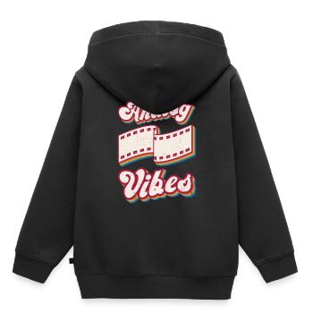 Retro Photographer Vintage Analog Vibes - Kinder Premium Organic Hoodie - Schwarz - Hinten - AI Model Kid Male (0cm)