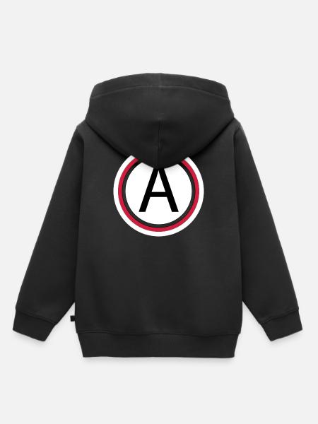 Buchstabe A - Kinder Premium Organic Hoodie - Schwarz