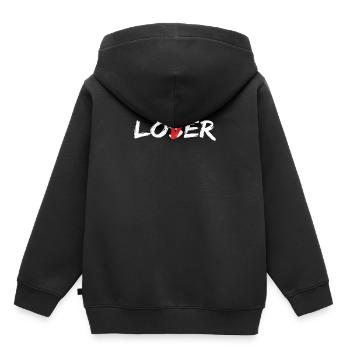 Amant lâche - Sweat Premium à capuche enfant bio - noir - Dos - AI Model Kid Male (0cm)