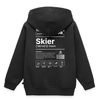 Skifahrer-Lebensstil - Kinder Premium Organic Hoodie - Schwarz - Hinten - AI Model Kid Male (0cm)