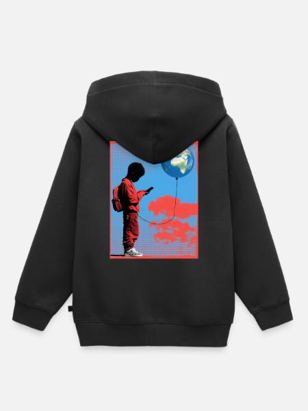 THE WORLD WE LEFT BEHIND - Kinder Premium Organic Hoodie - Schwarz