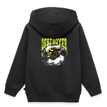 Monster Truck - Sweat Premium à capuche enfant bio - noir - Dos - AI Model Kid Male (0cm)