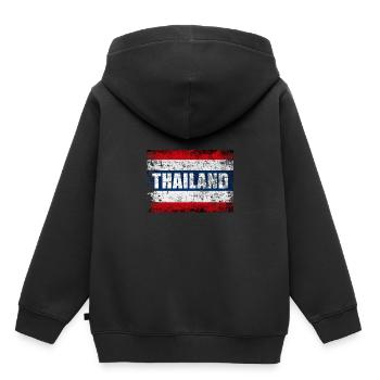 Thaïlande - Sweat Premium à capuche enfant bio - noir - Dos - AI Model Kid Male (0cm)