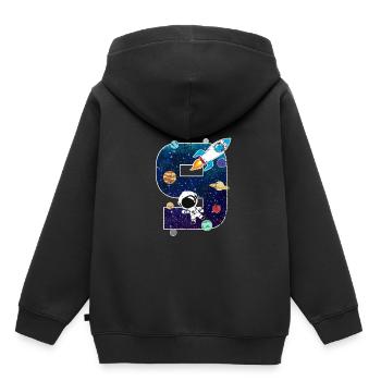 Astronaut 9th birthday - Kids Premium Organic Hoodie - black - Back - AI Model Kid Male (0cm)