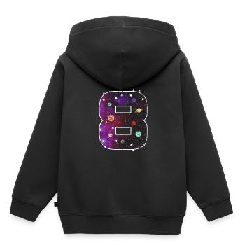 Astronaut 8th birthday - Kids Premium Organic Hoodie - black - Back - AI Model Kid Male (0cm)