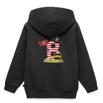 Pirate 8th birthday - Kids Premium Organic Hoodie - black - Back - AI Model Kid Male (0cm)