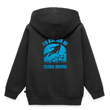 Diver - Kids Premium Organic Hoodie - black - Back - AI Model Kid Male (0cm)