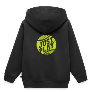 Tennisball Sport Hobby - Kinder Premium Organic Hoodie - Schwarz - Hinten - AI Model Kid Male (0cm)