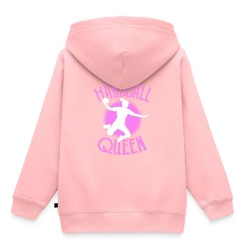 Handball Mädchen Königin Sport - Kinder Premium Organic Hoodie - Rosa - Hinten - AI Model Kid Female (0cm)