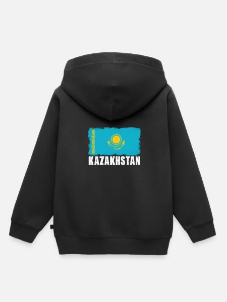 Kasachstan - Kinder Premium Organic Hoodie - Schwarz