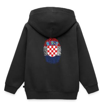 Kroatien Fingerabdruck - Kinder Premium Organic Hoodie - Schwarz - Hinten - AI Model Kid Male (0cm)