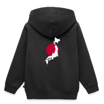 Japan Landkarte Geschenk - Kinder Premium Organic Hoodie - Schwarz - Hinten - AI Model Kid Male (0cm)