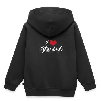 Istanbul - Sweat Premium à capuche enfant bio - noir - Dos - AI Model Kid Male (0cm)