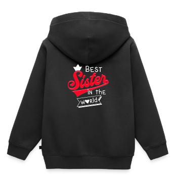 Sister - Kids Premium Organic Hoodie - black - Back - AI Model Kid Male (0cm)