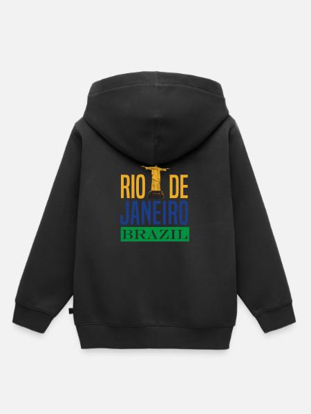 Brasilien Rio de Janeiro - Kinder Premium Organic Hoodie - Schwarz