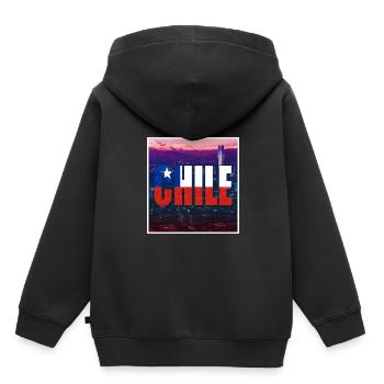 Chile Santiago de Chile - Kinder Premium Organic Hoodie - Schwarz - Hinten - AI Model Kid Male (0cm)