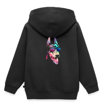 Dobermann - Kinder Premium Organic Hoodie - Schwarz - Hinten - AI Model Kid Male (0cm)