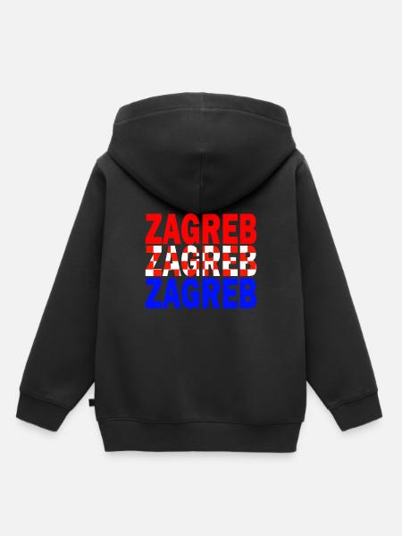 zagreb - Kinder Premium Organic Hoodie - Schwarz