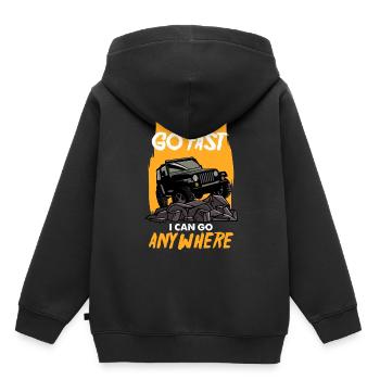 Véhicule tout-terrain 4x4 véhicule tout-terrain Cross disant - Sweat Premium à capuche enfant bio - noir - Dos - AI Model Kid Male (0cm)