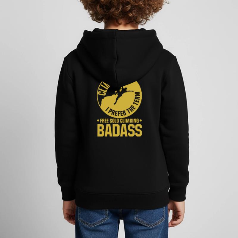 Free Solo Climbing Kids Premium Organic Hoodie