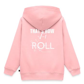 Comment je fais de la physique - Sweat Premium à capuche enfant bio - rose - Dos - AI Model Kid Female (0cm)