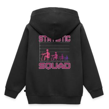 Statistik Kader - Kinder Premium Organic Hoodie - Schwarz - Hinten - AI Model Kid Male (0cm)