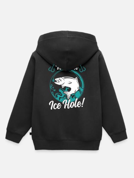 Nice Eisloch - Kinder Premium Organic Hoodie - Schwarz