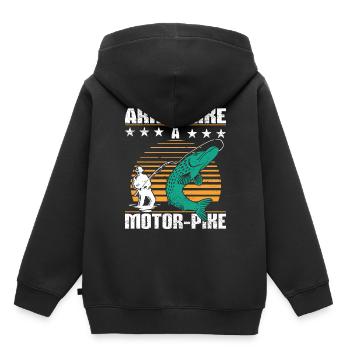 Funny fishing pun - Kids Premium Organic Hoodie - black - Back - AI Model Kid Male (0cm)