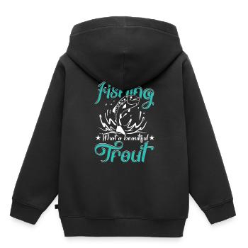 Fishing Thoughts - Kids Premium Organic Hoodie - black - Back - AI Model Kid Male (0cm)