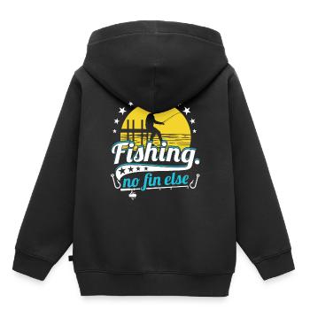 Rien Pêche - Sweat Premium à capuche enfant bio - noir - Dos - AI Model Kid Male (0cm)